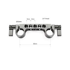 SmallRig 2061 Süper Hafif 15 mm Raylı Blok (2'li Paket)