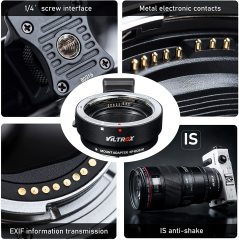 Viltrox  EF-EOS M / EF-EOS M Adaptor ( Canon EF - Canon EF-ES Yuvalı Gövde lensleri için )