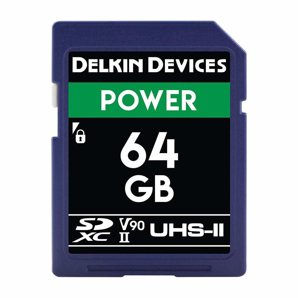 Delkin Devices 64GB Power SDXC UHS-II (U3/V90) Memory Card (DDSDG200064G)