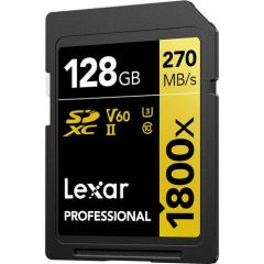Lexar 128GB Professional 1800x UHS-II SDXC V60 Hafıza Kartı
