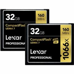 Lexar 32GB Professional 1066x CompactFlash 160MB/sn Hafıza Kartı (2'li Paket)