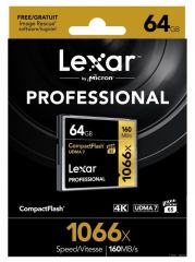 Lexar 64GB Professional 1066x CompactFlash 160MB/sn Hafıza Kartı (2'li Paket)