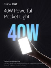Zhiyun Fiveray M40 40W Bi-Color Powerful Pocket Light  ( 2700K-6200K, 14000Lux, )