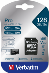 Verbatim 128GB Pro U3 Micro SDXC Hafıza Kartı