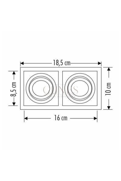 Cata CT-5226 Pars Kare 2li Satin Spot Kasası