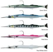 SAVAGE SALT 3D UV SG 3D NEEDLEFISH PULSETAIL 2+1 14CM 12 G PEARL WHITE SILVER 69697