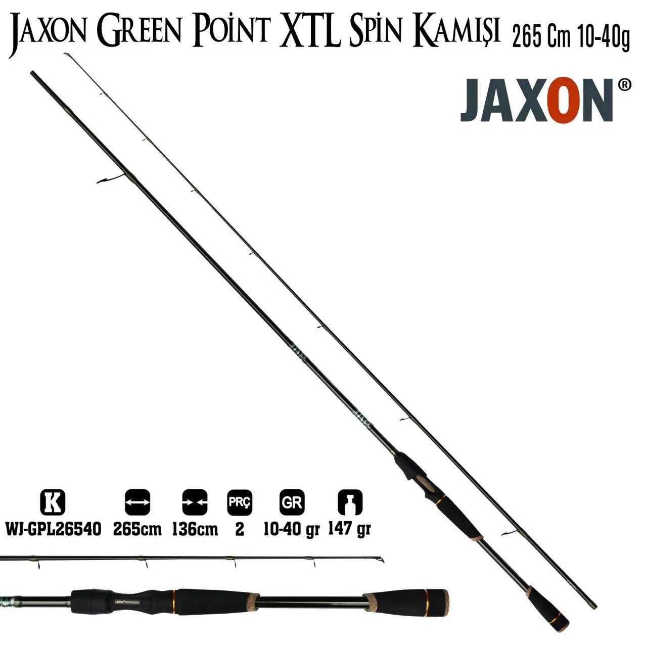 JAXON GREEN POİNT XTL SPİN KAMIŞI 265 CM 10-40G