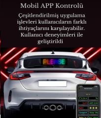 Led Matrix (60 cm uzunluğunda) En Büyük Boy Panel Dijital Ekran Kumandalı App Kontrollü
