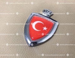 Taçlı Döküm Bayrak arma