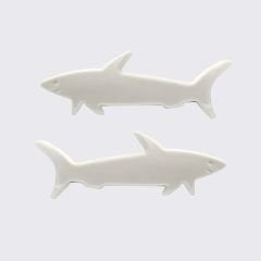 77mm x 33mm  Beyaz Köpek Balığı Plastik Yapıştırma Pakette(2adet)