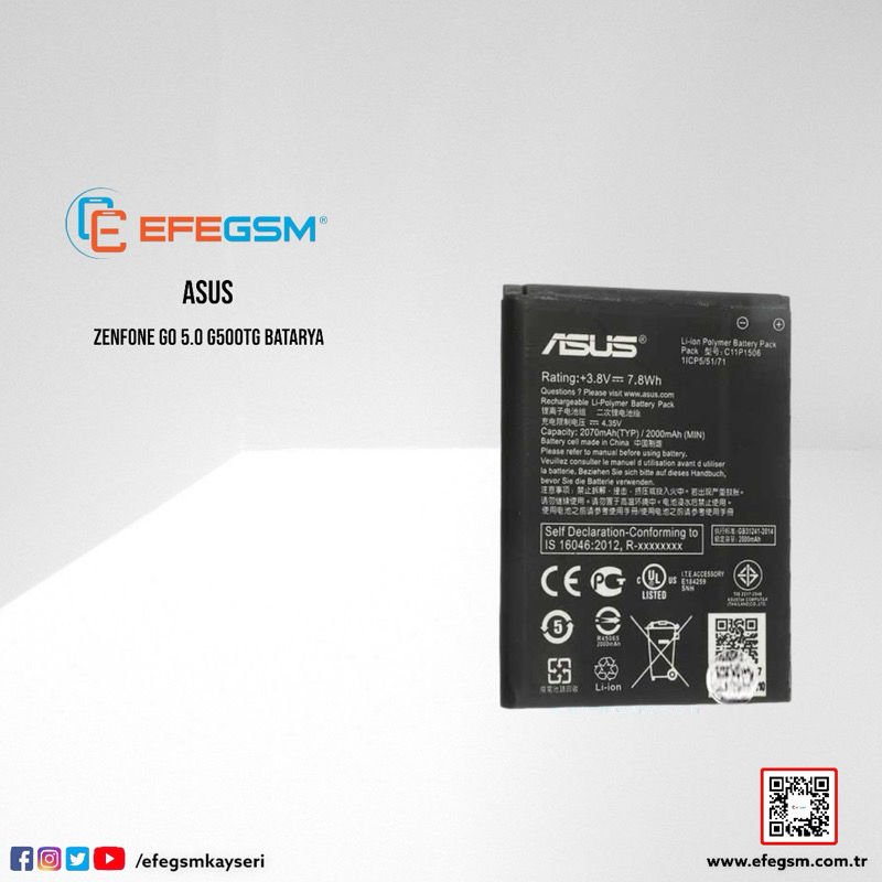 Asus Zenfone Go 5.0 G500TG Batarya