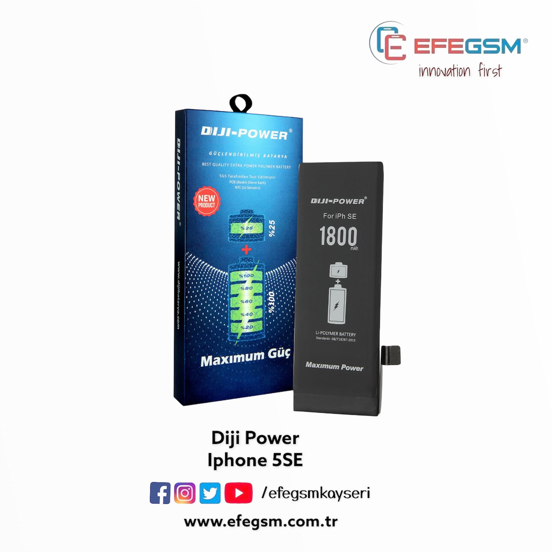 Iphone Diji Power 5SE 1800 mAh Batarya