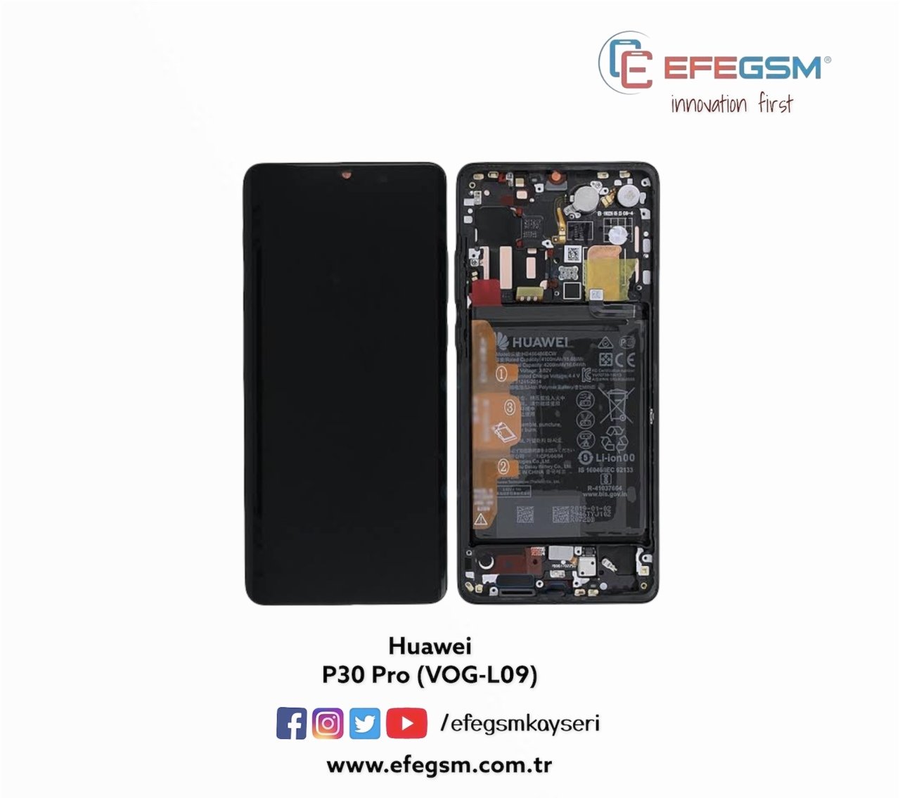 Huawei P30 Pro (VOG-L09) Servis Ekran