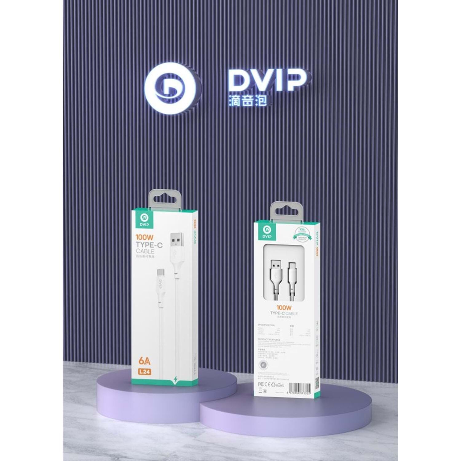 DVIP L24 100W 6A Type-c Usb Kablo