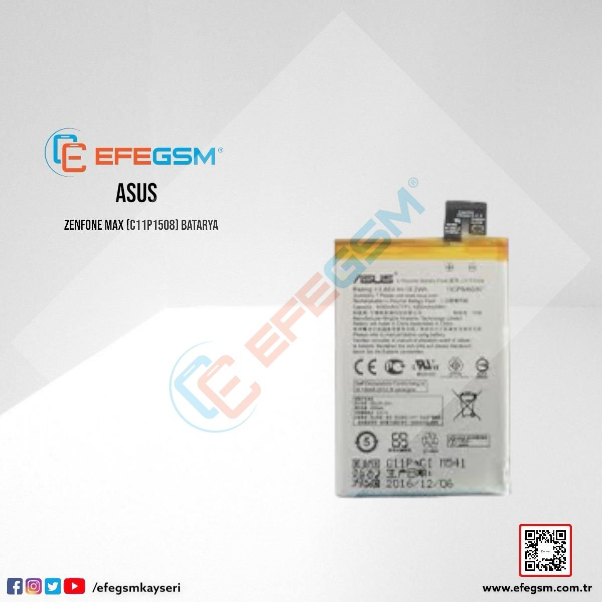 Asus Zenfone Max (C11P1508) Batarya
