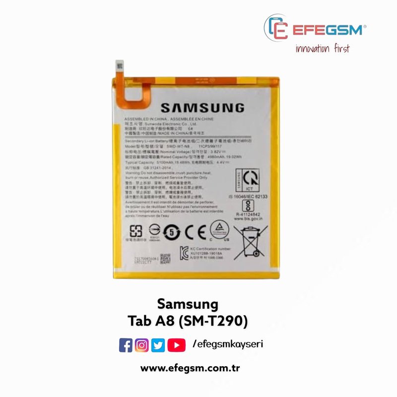 Samsung Galaxy Tab A8 (SM-T290) Batarya
