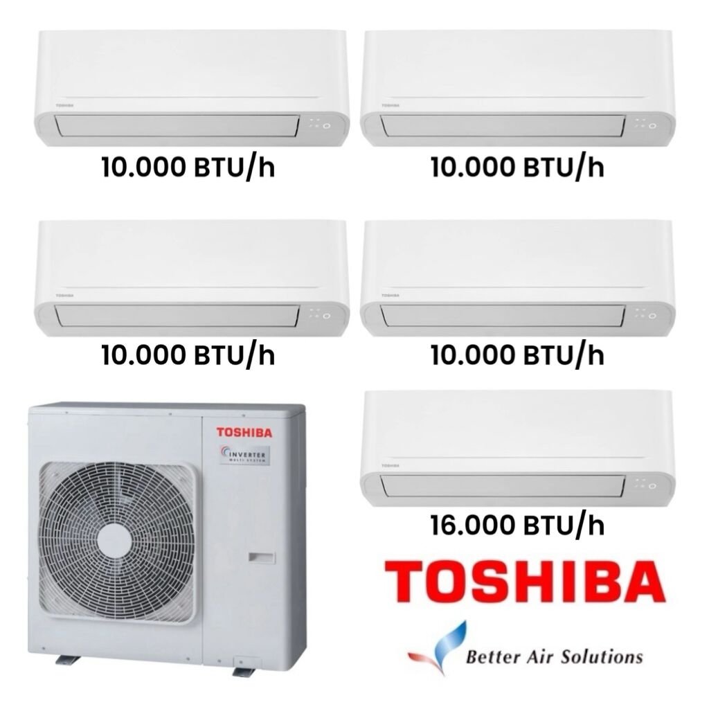 Toshiba 5M Multi Split Klima 16.000 + 4x10.000 BTU/h