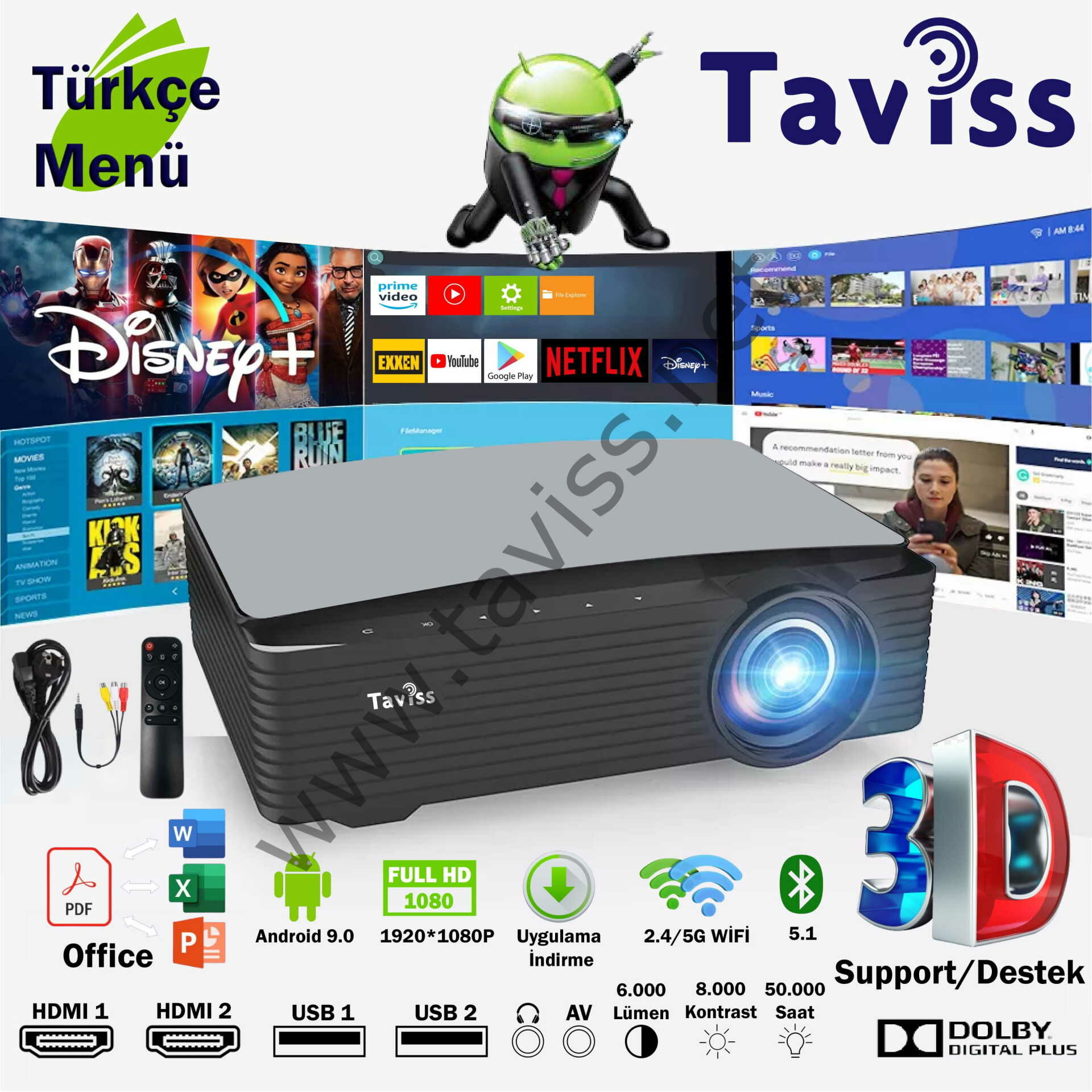 TAVİSS T-25 SMART PROJEKSİYON CİHAZI