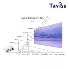 TAVİSS TTSO422W 3LCD 25.000:1 KONTRAST 4500 ANSİLÜMEN PROJEKSİYON CİHAZI