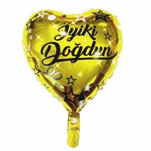 Gold İyi Ki Doğdun Kalp Folyo Balon 45 cm