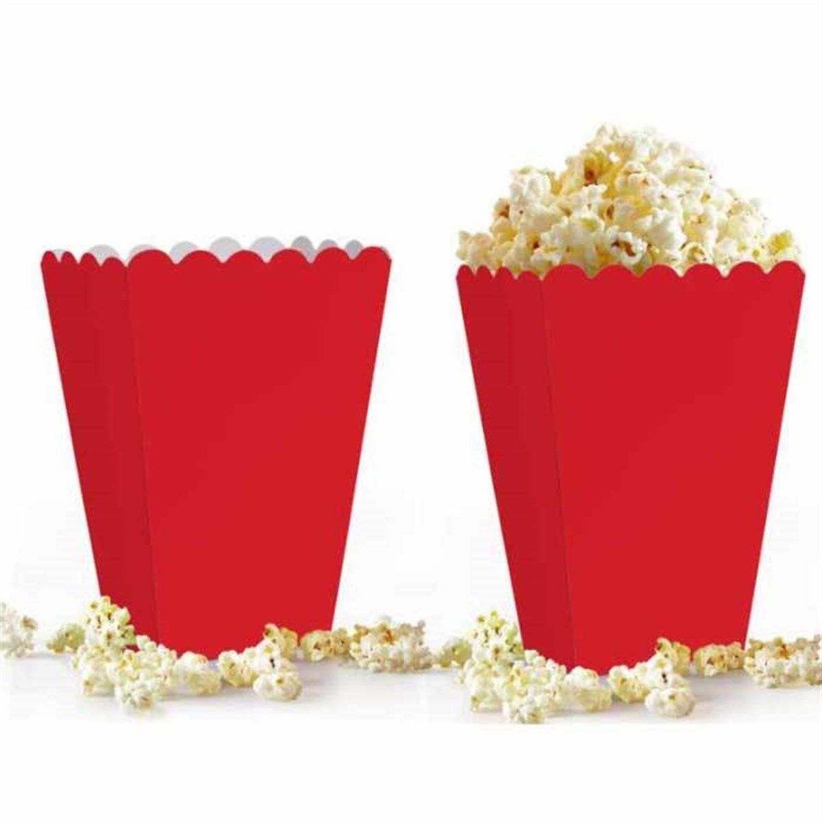 Kırmızı Popcorn Mısır Kutusu 8 Adet