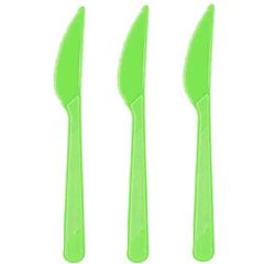 Yeşil Renk Lüks Plastik Bıçak 25 Adet
