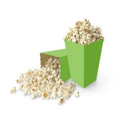Açık Yeşil Renk Popcorn Mısır Kutusu 8 Adet