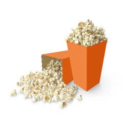 Turuncu Popcorn Mısır Kutusu 8 Adet