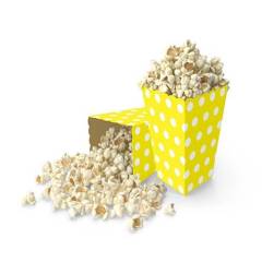 Sarı Puanlı Popcorn Mısır Kutusu 8 Adet