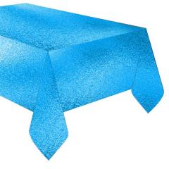 Metalize Masa Örtüsü Mavi