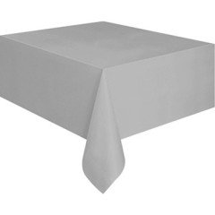 Gümüş Plastik Masa Örtüsü 137x270 cm