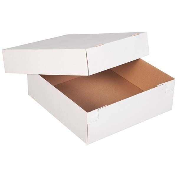 Cheesecake Beyaz Kapaklı Karton Kutu 30x30x10
