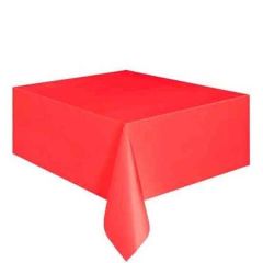 Plastik Masa Örtüsü Kırmızı 137x183 cm