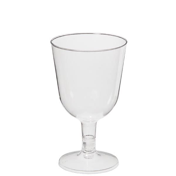 Plastik Şarap Bardağı Şeffaf Ayaklı 150 cc