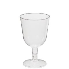 Plastik Şarap Bardağı Şeffaf Ayaklı 150 cc