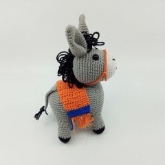 Amigurumi Organik Örgü Oyuncak Eşek