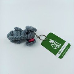 Amigurumi Organik Örgü Fil Anahtarlık