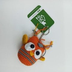 Amigurumi Organik Örgü Baykuş Anahtarlık