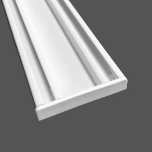 Plastik Kapaklı İki Kanallı Alüminyum Beyaz Perde Rayı (İkili Korniş)