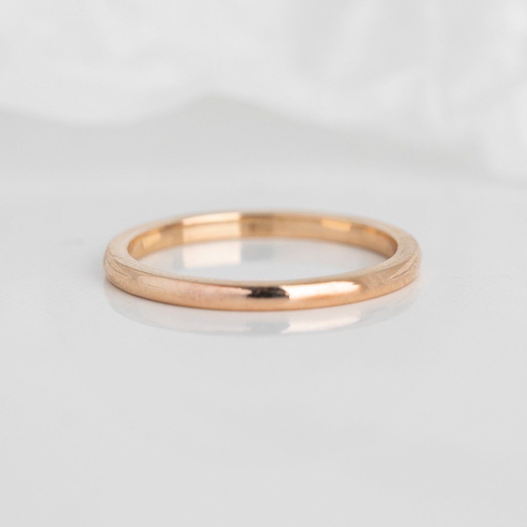 Rose Gold Plain Wedding Ring 5 16 gauge
