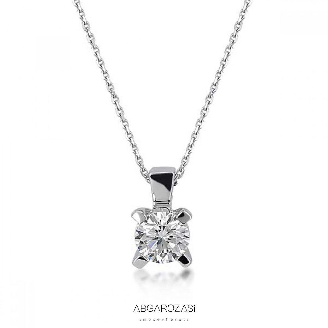 Single solitaire diamond necklace deals