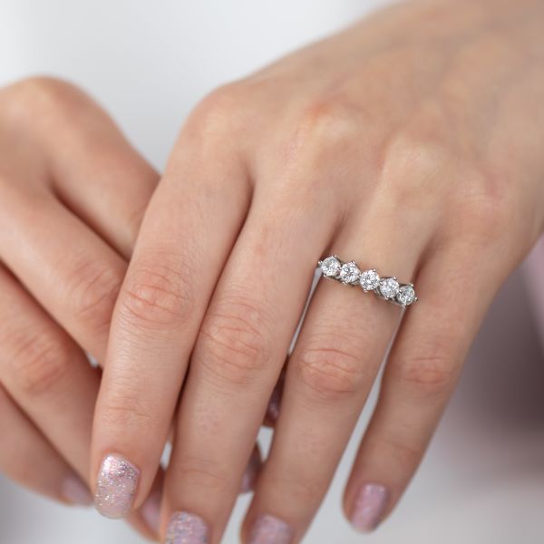 1.19 Carat F VS Five Stone Diamond Ring