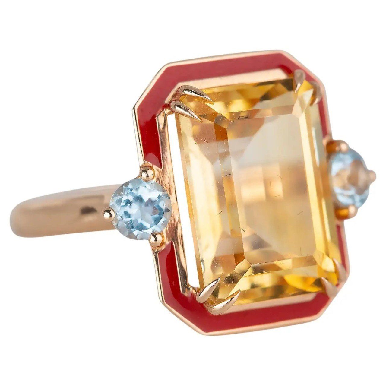 Citrine topaz ring deals