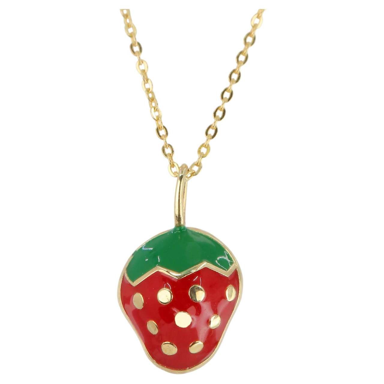 Strawberry necklace on sale