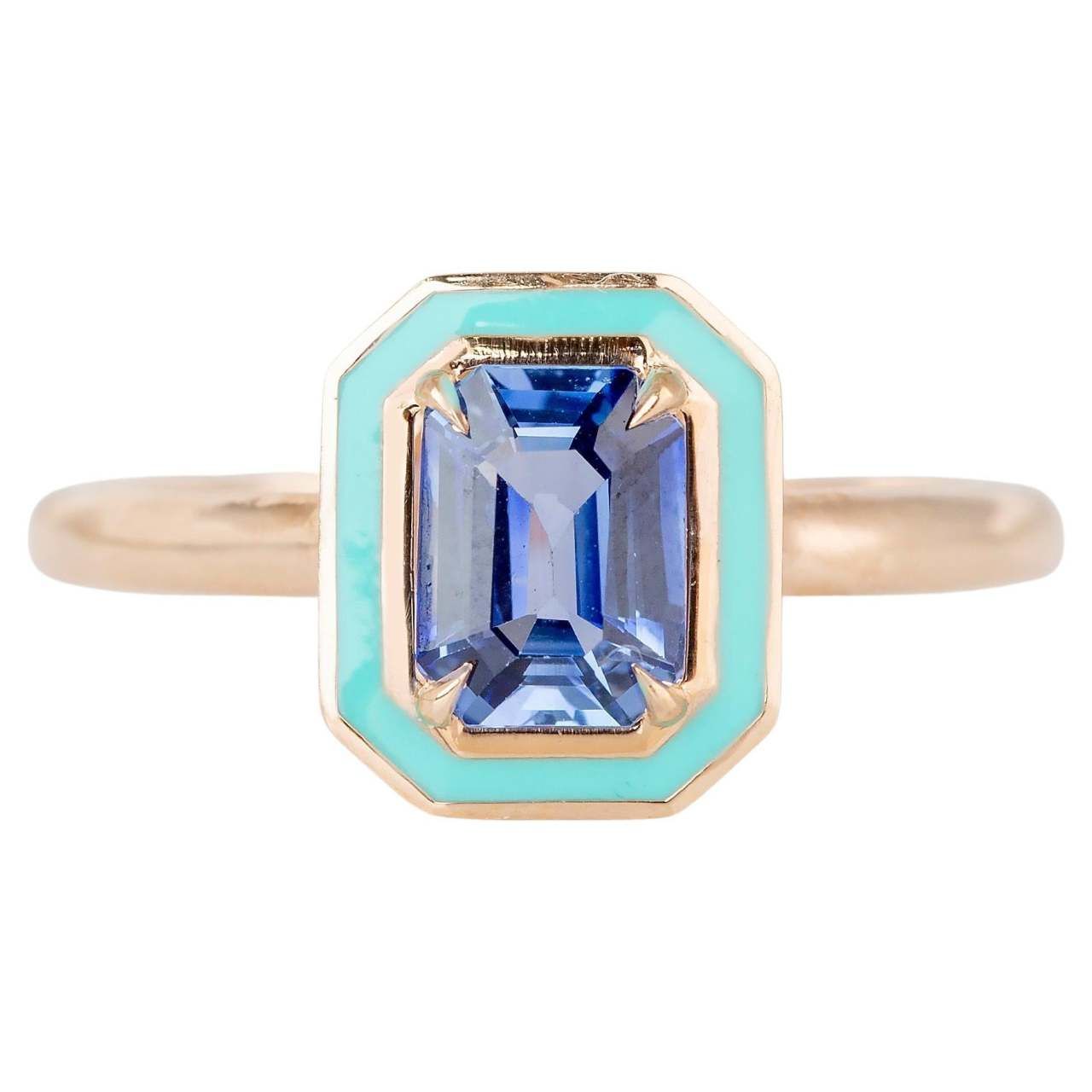 Turquoise and sapphire ring deals
