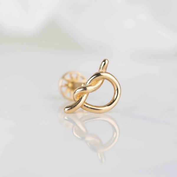 Aşk Düğümü Model Altın Piercing