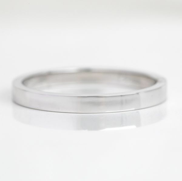 White gold plain ring deals