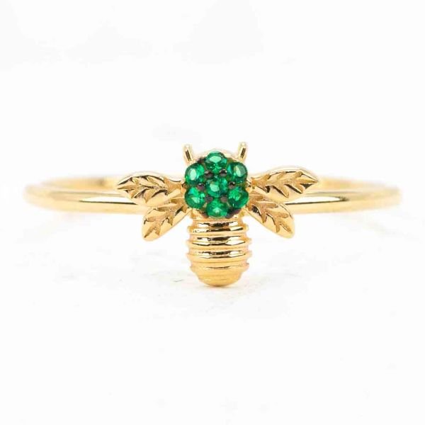 Gold cheap bee ring