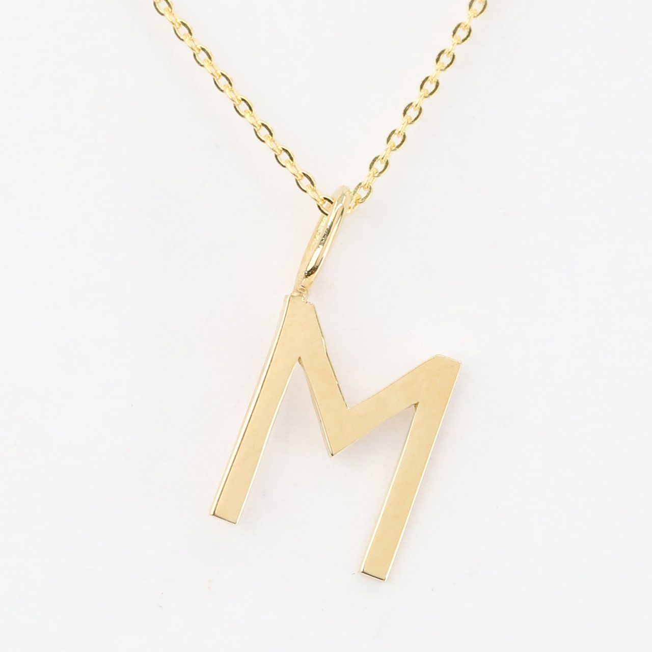 M Letter Gold Necklace
