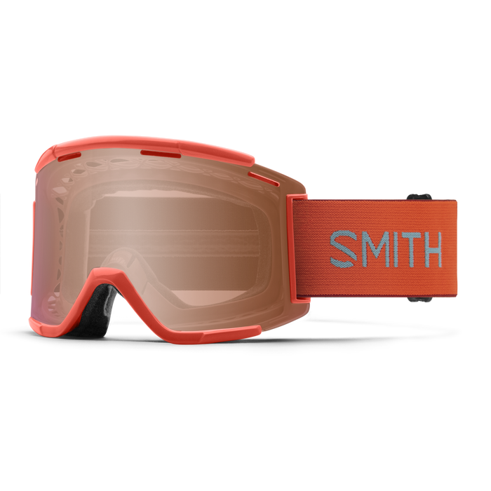 ﻿Smith Squad XL MTB Goggle Gözlük - Poppy/Terra (Contrast Rose Flash + Clear Lens)